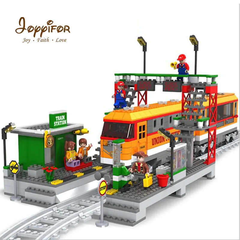 

Joyyifor Train Series Station and Railway Platform Building Blocks Compatible With Figure 3D Model Toys For Children