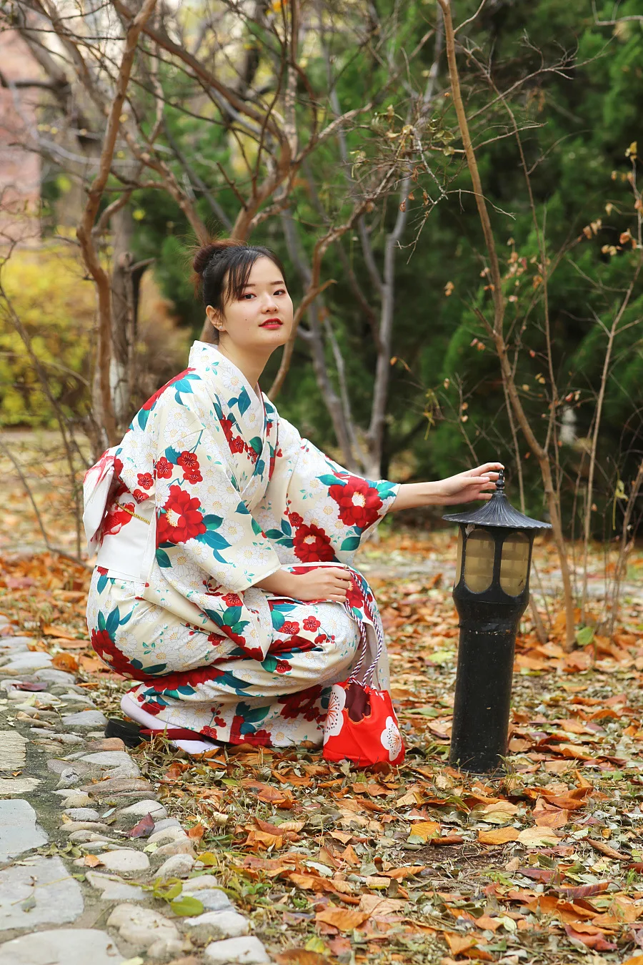 Японский осенне-зимний толстый материал, обычная версия кимоно