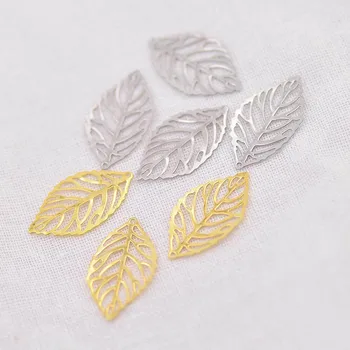 

24*14mm Filigree Leaf Flower Pendant Connectors Charms Tags Stainless Steel Fashion Jewelry Accessories DIY Crafts Findings