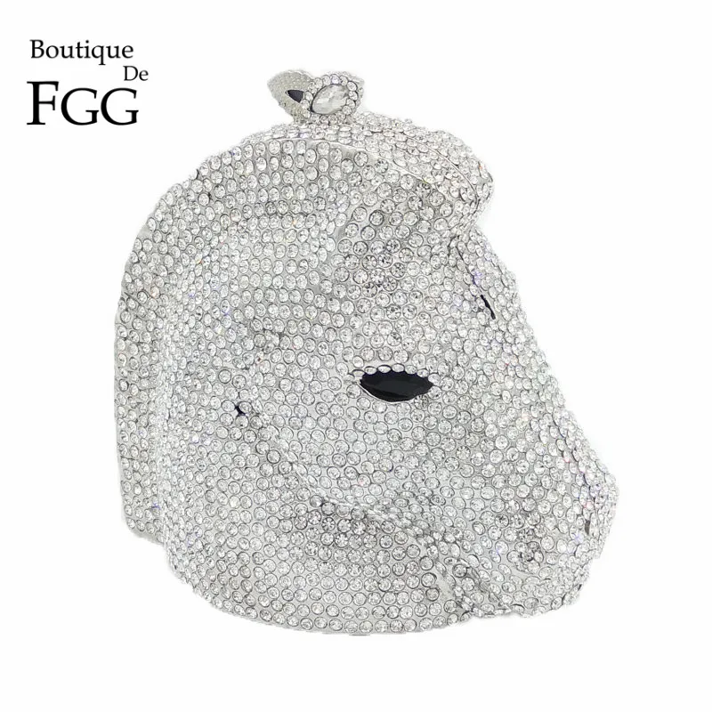 Бутик De FGG элегантный Зебра и голова лошади для женщин Мини кристалл вечерние сумочки и сумки Свадебная вечеринка Minaudiere клатч сумка