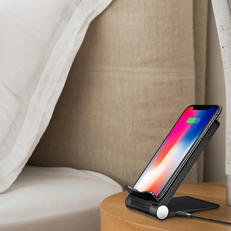 10 Вт Qi беспроводной Quick Charge зарядное устройство складной кронштейн для сотового телефона XR649