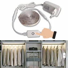 Сенсорная лампа для платяного шкафа 12 В светодиодный светильник под шкафом бесступенчатая диммер lamparas Водонепроницаемая кухня для шкафов лестниц светодиодные лампы