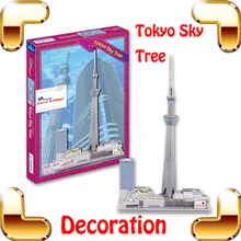 Подарок на год Tokyo Sky Tree 3D пазл Гора башня здания модель строительные diy-головоломка для Дети обучения Игрушечные лошадки
