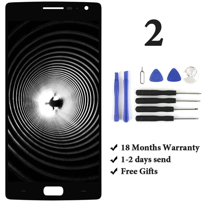 

For OnePlus 2 A2001 A2003 A2005 Display 6 Inch 2280x1440 Black Replacement Panel For Oneplus Two LCD Screen With Frame Assembly