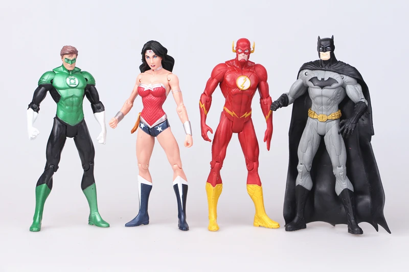 7 шт. набор Marvel Мстители фигурка чудо-женщина флэш Супермен Бэтмен Зеленый Фонарь Аквамен фигурки, детские игрушки