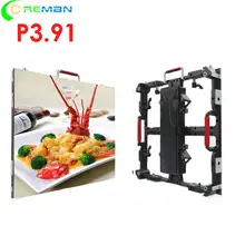 Живое видео шоу светодиодный экран p3.91 тонкий ультра тонкая изогнутая дуга led панель шкафа 500x500