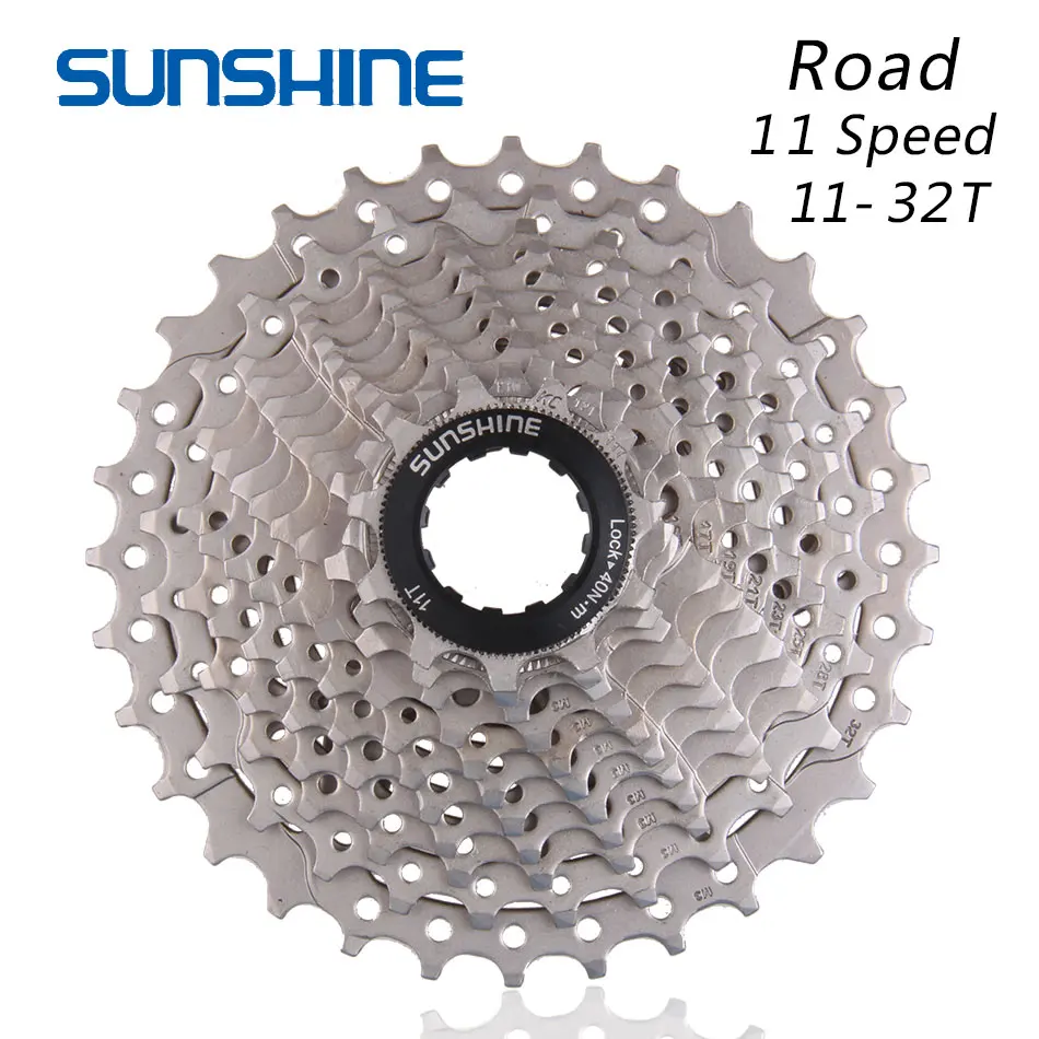 SUNSHINE 11S 11-32T Free Wheels Road Bicycle Flywheel Steel 11 Speed Cassette Sprocket 11-32T Compatible for Parts R9100 R8000