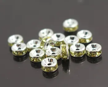 

Rhinestone Crystal Spacer Copper Beads,6mm 8mm 10mm 12mm,100 pcs