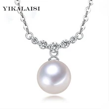 YIKALAISI стерлингового серебра 925 ювелирные изделия Жемчужное Колье ювелирный кулон, ожерелье натуральный расшитый жемчугом топ качественные ювелирные изделия