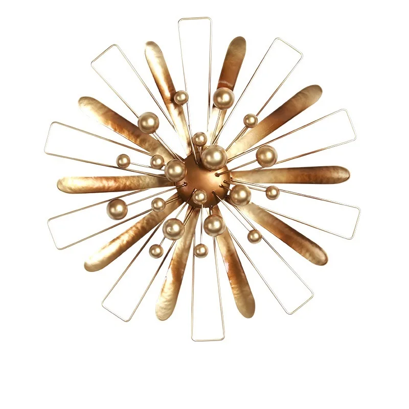 

Abstract 3D Artificial Flower Metal Wall Art Iron Wall Decorations Gold Wall Sticker Modern Blossom Home Decor R640