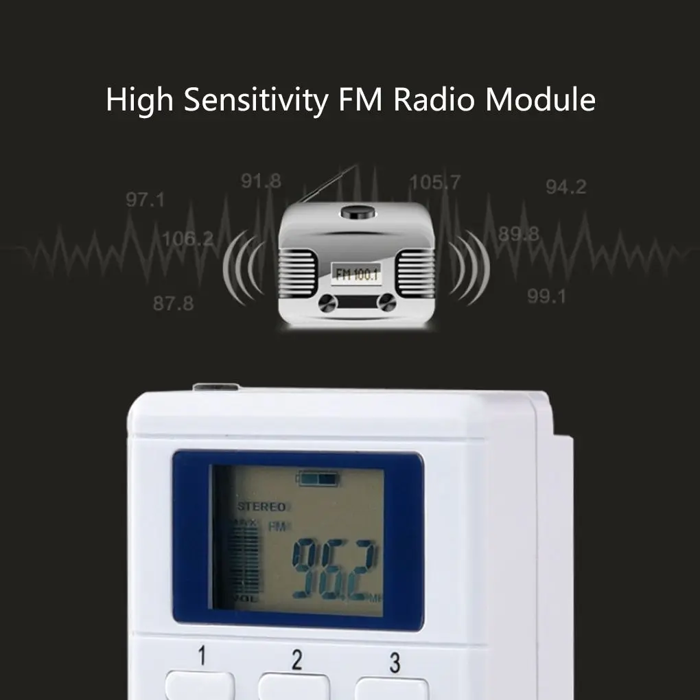 IMice FM Карманный радиоприемник Цифровая настройка стерео однодиапазонный с ЖК