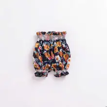 Платье принцессы с цветочным рисунком, шорты с кружевом для малышей Шорты для девочки; детские брюки; Детские шорты для девочек, одежда для малышей популярная модель