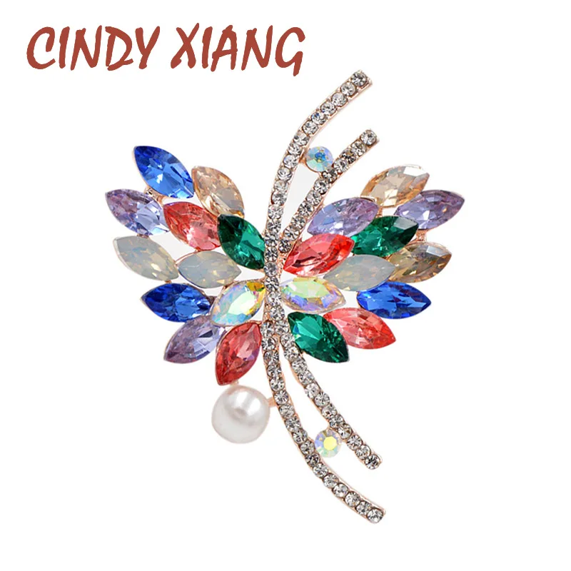 

Multicolor Crystal Butterfly Brooches For Women Spring Style 2017 Fashion Jewelry Gold Plated Eloegant Accessories High Quality