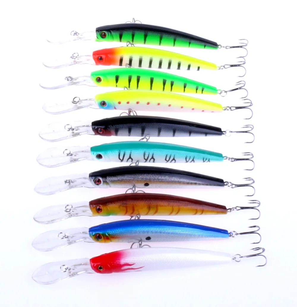 10pcs Fishing lure Deep Swim Hard Bait 145mm 15G Artificial Baits