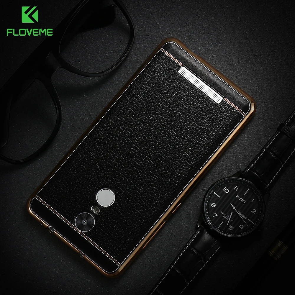 

FLOVEME For Xiaomi Mi5 Redmi 4 Pro Case Xiaomi Redmi Note 3 Note 4 Cases Luxury Litchi Pattern Soft Silicone TPU Phone Cover