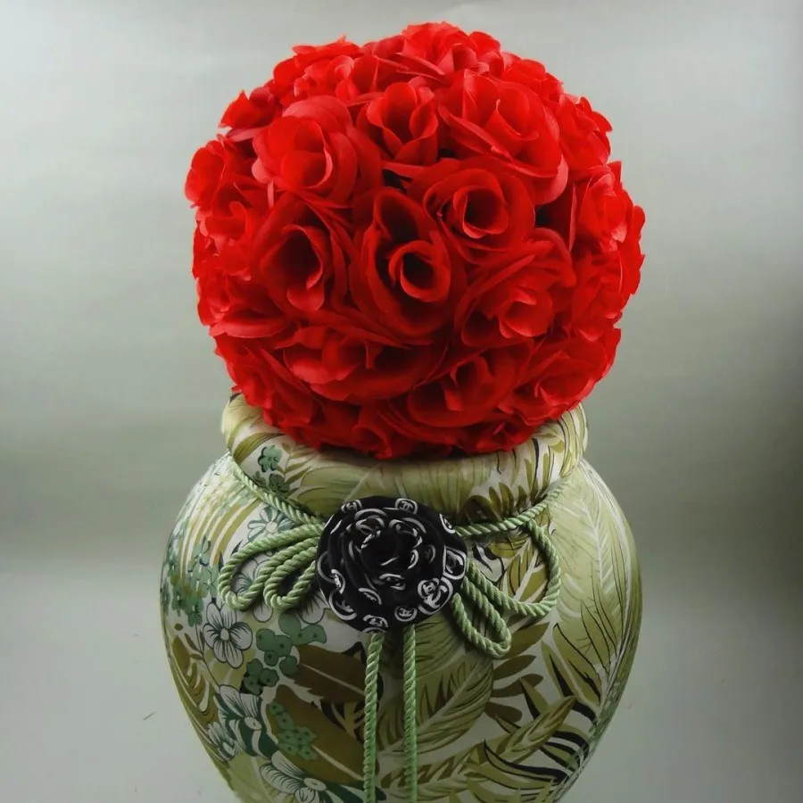 50 см диаметр элегантный цветок розы шар искусственный букет свадебные целующиеся мяч украшения белый красный фиолетовый розовый желтый