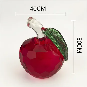 

3Sizes Red Crystal Faceted Apple Paperweight Glass Paperweight Gifts Crafts Art&Collection Christmas Home Wedding Decoration