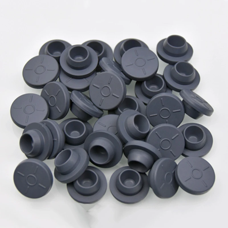 100pcs 20mm  Grey Color Butyl Rubber Stopper Medical Rubber for Vials Rubber Self Sealing Injection Vials Stopper Rubber Cap