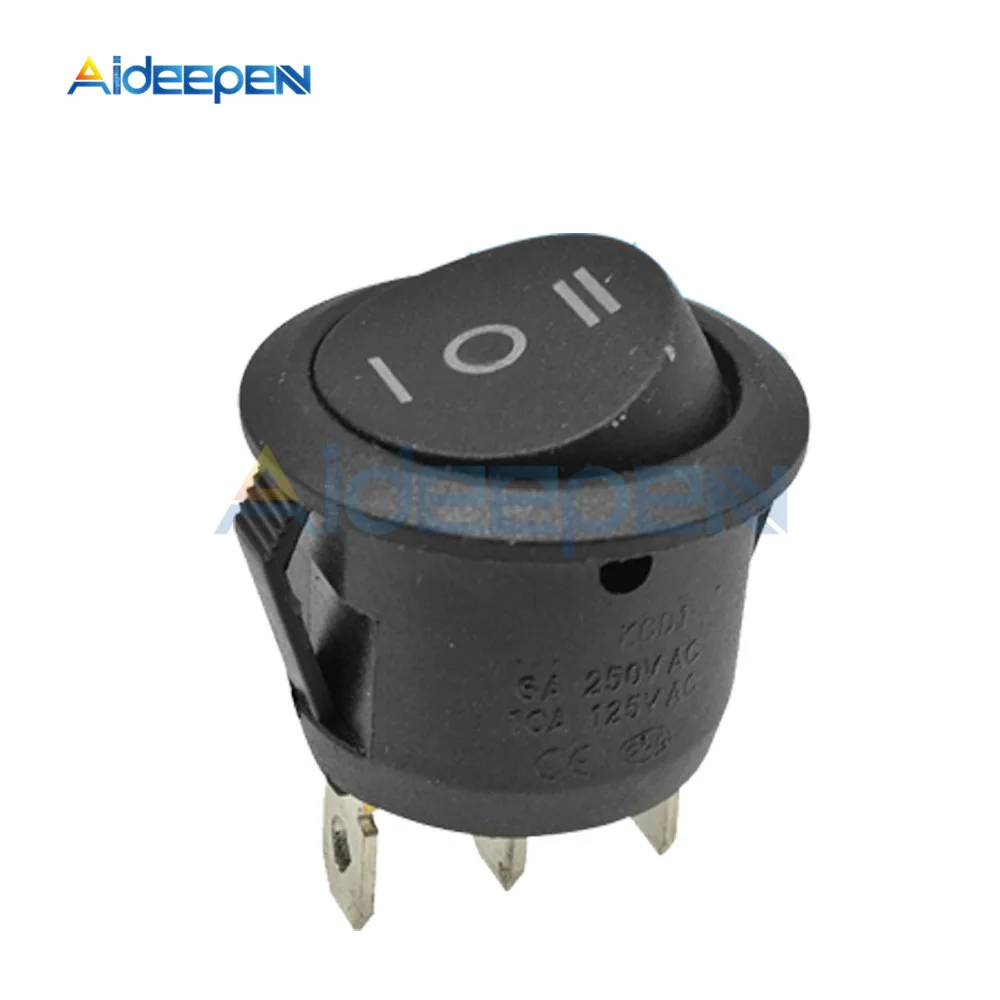 KCD1 кулисный переключатель 2 Pin 3 4 20 мм ВКЛ ВЫКЛ выкл круглый лодочный AC 6A/250 В