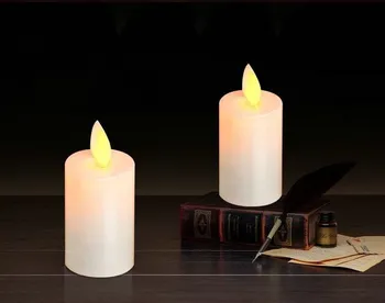 

set of 6 Rechargeable LED Tealight Votive Candle Waxless Swinging Moving Wick Home Christmas Wedding Bar party table Decor-Amber
