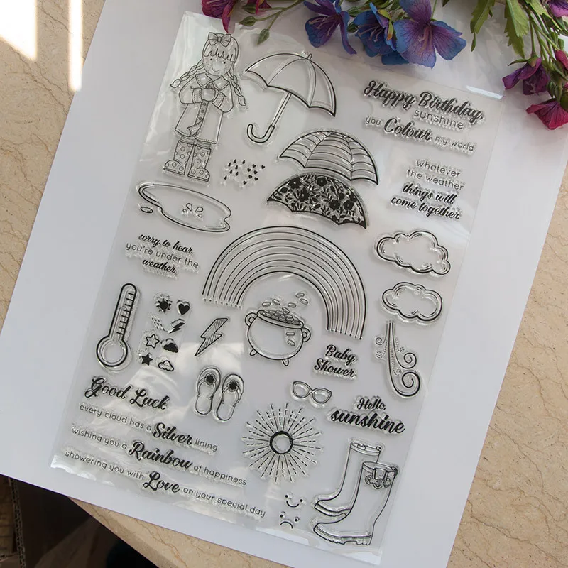 

Handbill Scrapbook Seal Weather Clear Stamps Transparent Silicone Stamps For Scrapbooking DIY Crafts Stamp For Album Card Making