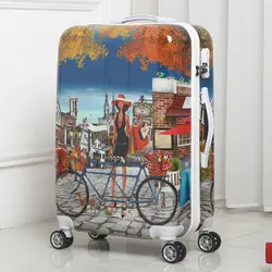 BeaSumore студентов сумки на колёсиках 20 дюймов Spinner чемодан на колесах корейский для женщин пароль Путешествия Duffle Cabin тележка школьная сумка
