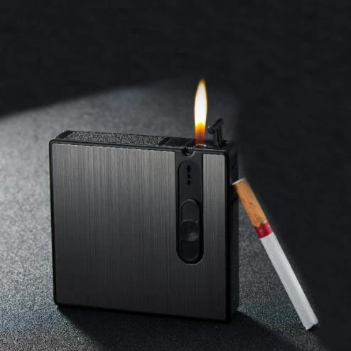 新金属タバコケース 16 タバコ容量ガスライターポータブル防水ボックス Cigarette Accessories Aliexpress
