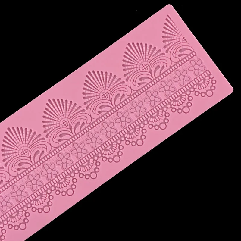 

minsunbak New Lace Mat Sugar Lace Lace Pattern Cake Border Decoration Silicone Mold Sugar Craft Tool