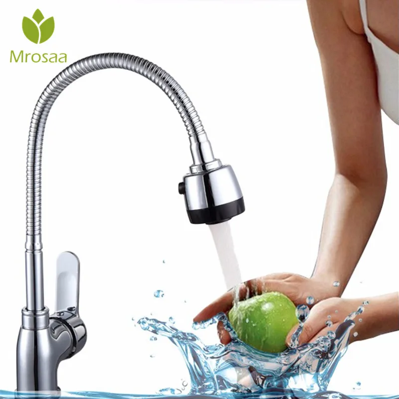 Mrosaa 360 Rotating Kitchen Faucet Brass Swivel Tap Ceramic Valve Hot