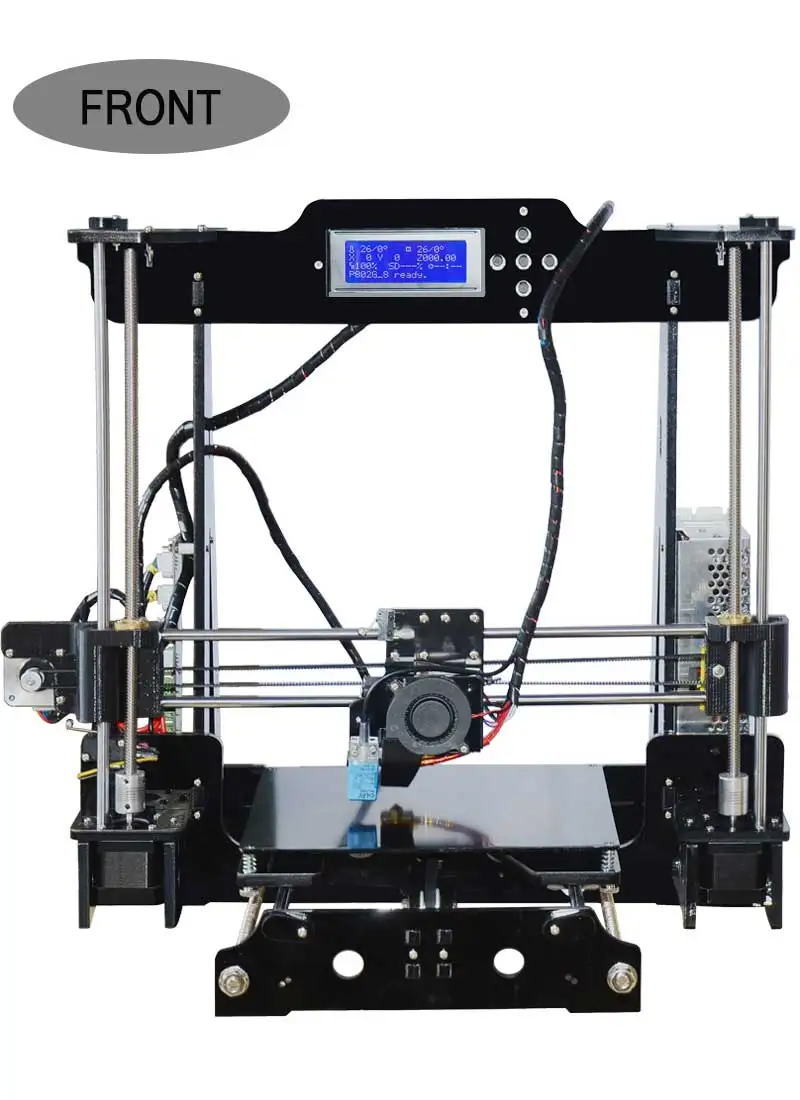 Большой размер 3d принтер Reprap DIY сборка 3d принтер комплект 220x220x240 мм с бесплатной 1 рулонной нитью 8 Гб sd-карта ЖК-видео подарок