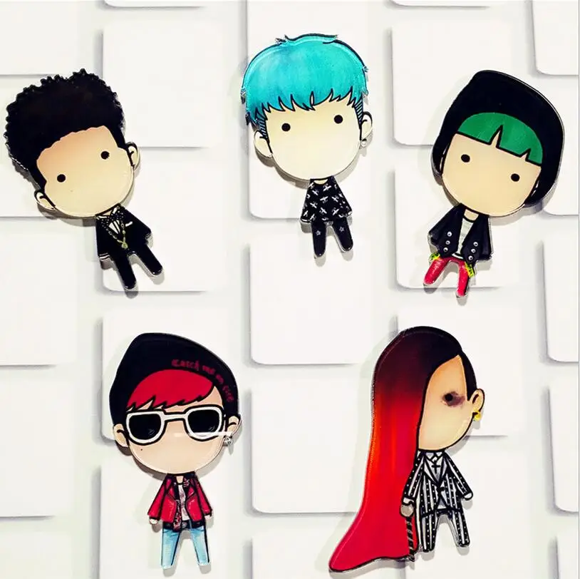 1 шт. горячая Распродажа Милые Акриловые Броши с рисунком Bigbang GD G Брошь дракон