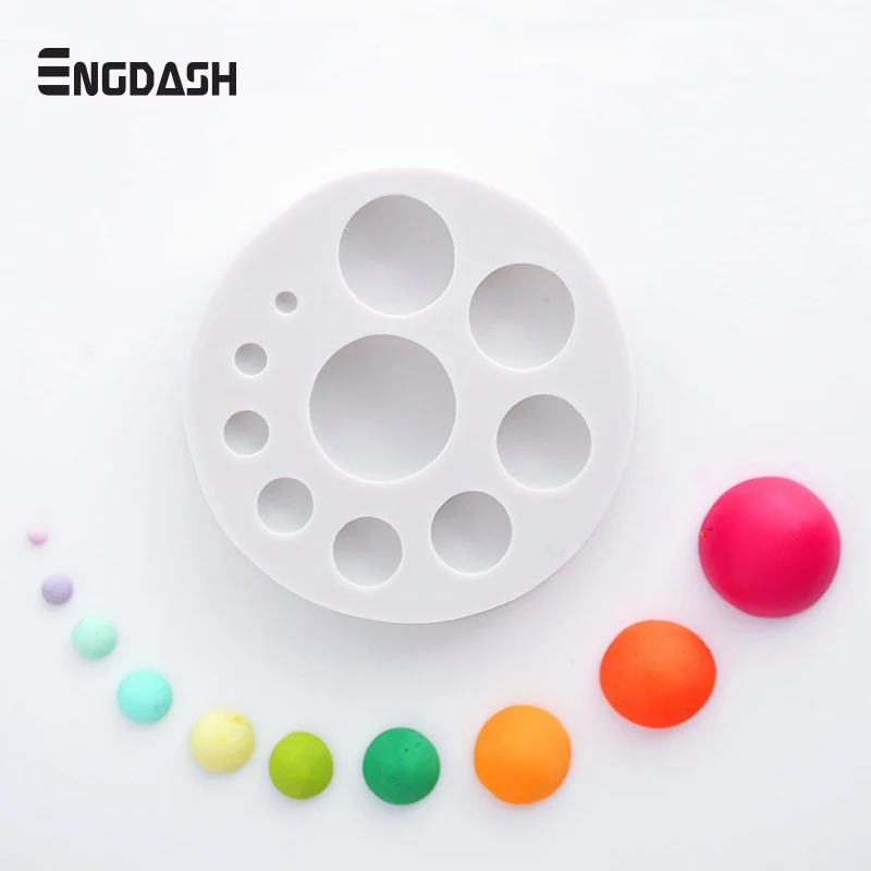ENGDASH 1 шт. 10 отверстий Sugarcraft круг силиконовая форма помадка для торта декоративное