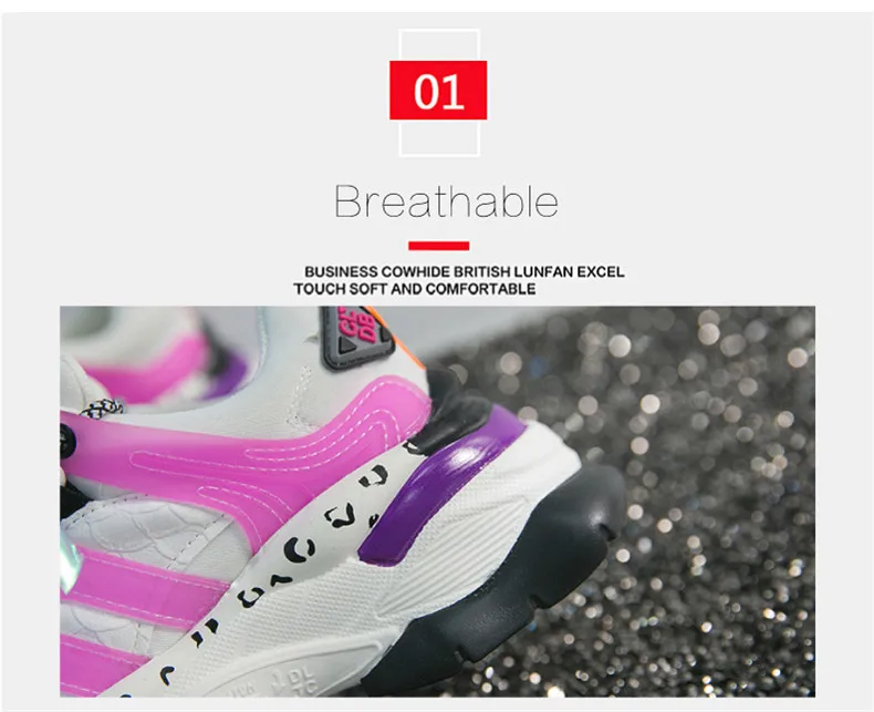 2019 New Sneakers Women 35-42 Platform White Sneakers Horsehair Shoes Casual Flats Breathable Soft Woman Chunky Shoes (3)