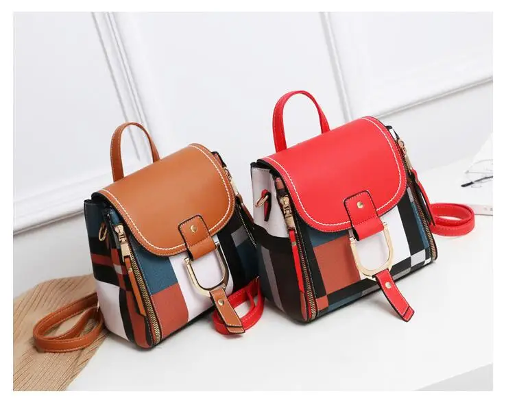 Многофункциональный рюкзак, Модный женский рюкзак, кожаные школьные сумки, рюкзак, винтажные сумки через плечо, Sac A Dos mochila B42-73