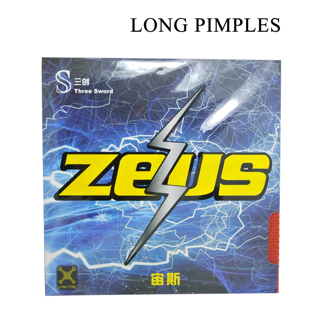 

ITTF Approved Three Sword ZEUS Long Pimples Table Tennis Cover / Table Tennis Rubber/ Ping Pong Rubber