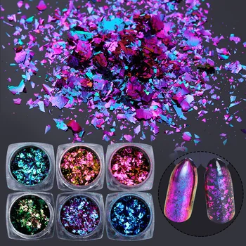

1 Box Irregular Nail Sequins Glitter Mirror Paillette Flakes Colorful Shining Nail Art DIY Design Decorations