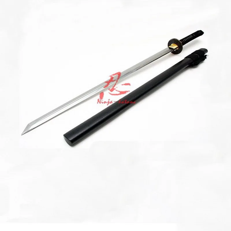 

Handmade 9260spring steel straight blade warrior tsuba ninja katana sword