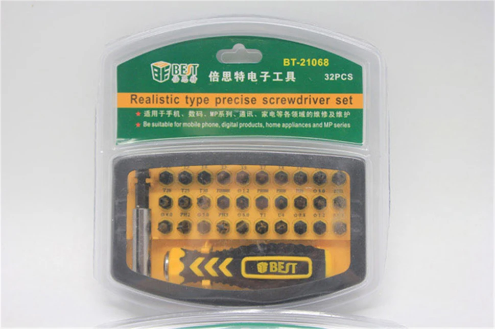 

Hot 32 in 1 Boxed Precision Screwdriver Set Torx Phillip Y3.0 U-type 4 Circle 0.9 for Laptop Power Strip Cell phone Repair