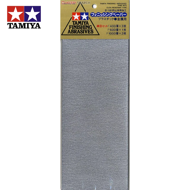 

TAMIYA 87010 Military gundam model polishing and grinding sandpaper (400# 2pieces 600# 1pieces 1000# 2pieces)