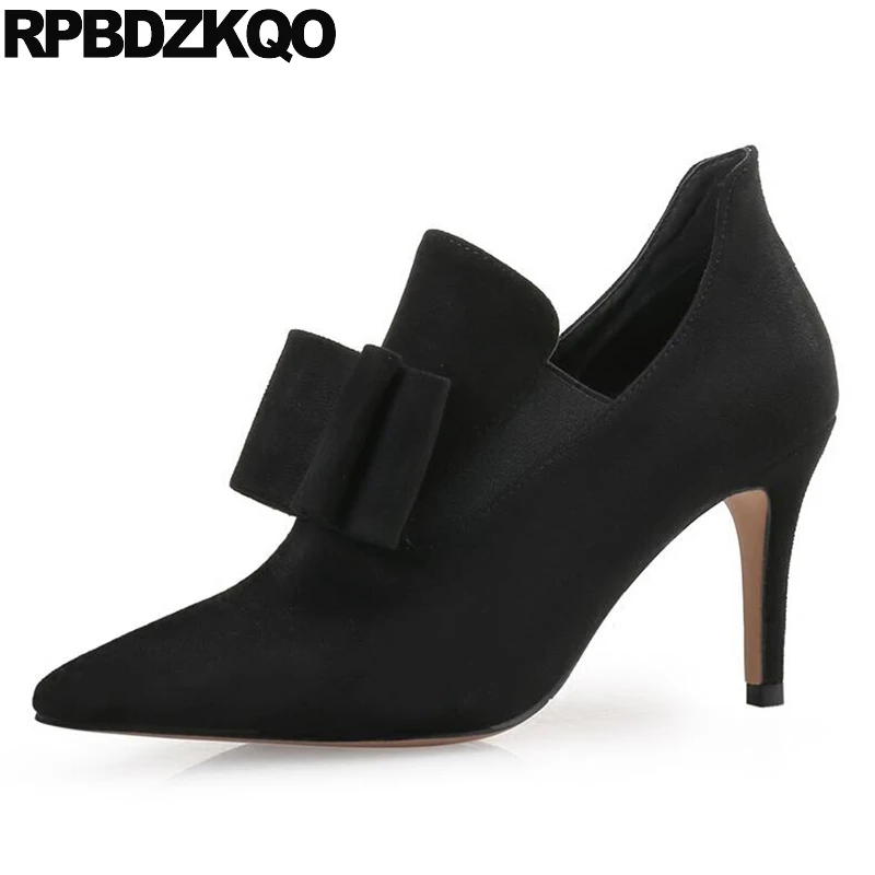 black suede pumps 3 inch heel