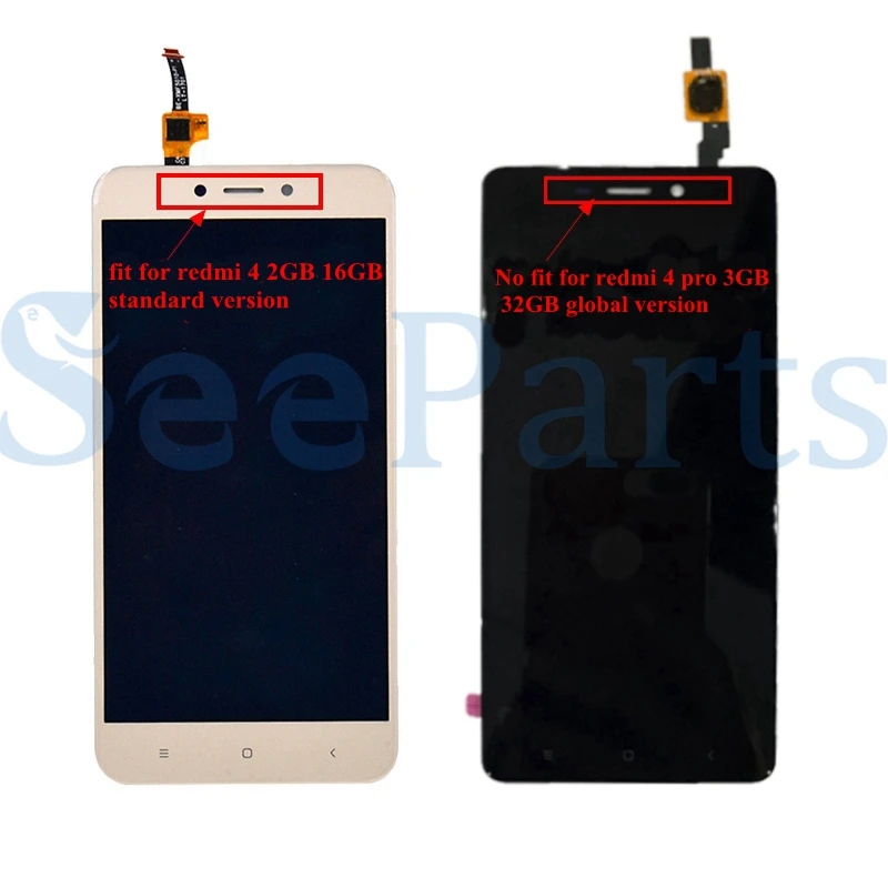 Xiaomi Redmi 4X LCD Display Touch Screen Digitizer Assembly With Frame Replacement Parts For 5.0 Xiaomi Redmi 4X LCD Screen     2