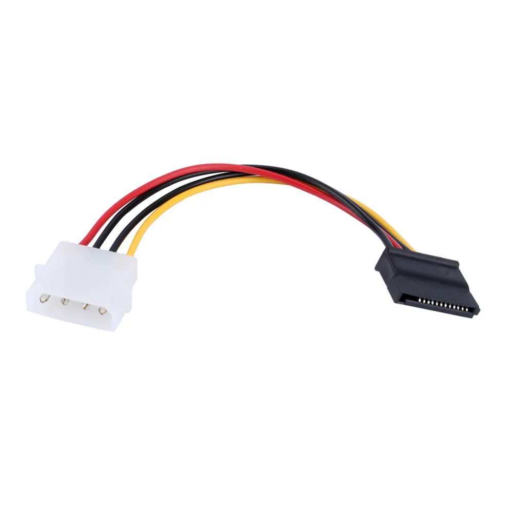 SATA 15pin 15P Serial ATA Female to Molex IDE 4 Pin Male M адаптер с жестким диском кабель питания 5 шт.|cable