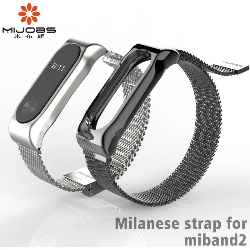 

Mijobs Mi Band 2 Strap for Xiaomi Mi Band 2 Bracelet Metal Wrist Band