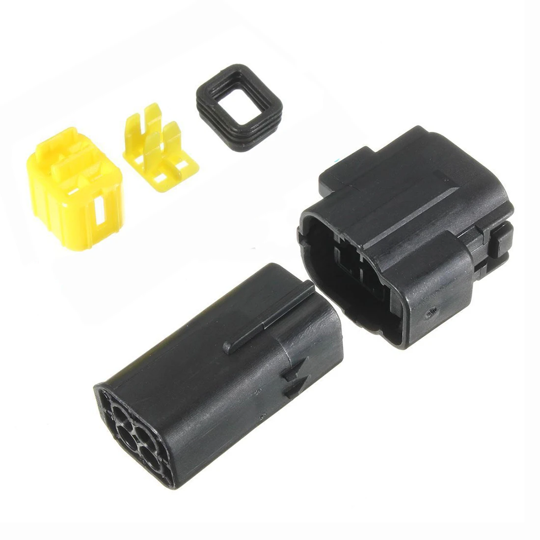 

Black Waterproof Electrical Wiring ELECTRICAL WIRING Multi connectors 2 3 4 6 PIN Size: 4 Pin Sets: 10 Sets