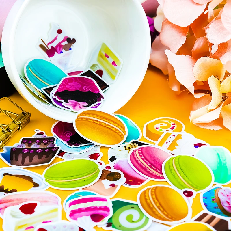 

41pcs Creative Cute Self-made Dessert food afternoon tea DIY Stickers Diary Album Decoration scrapbooking child stationery