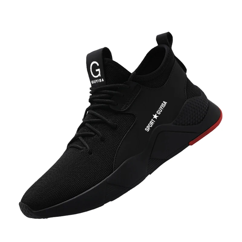 كبير حجم الرجال الترفيه مريحة تو الصلب يغطي حذاء امن للعمل مكافحة ثقب العمال رياضة الأمن الأدوات الأحذية حماية