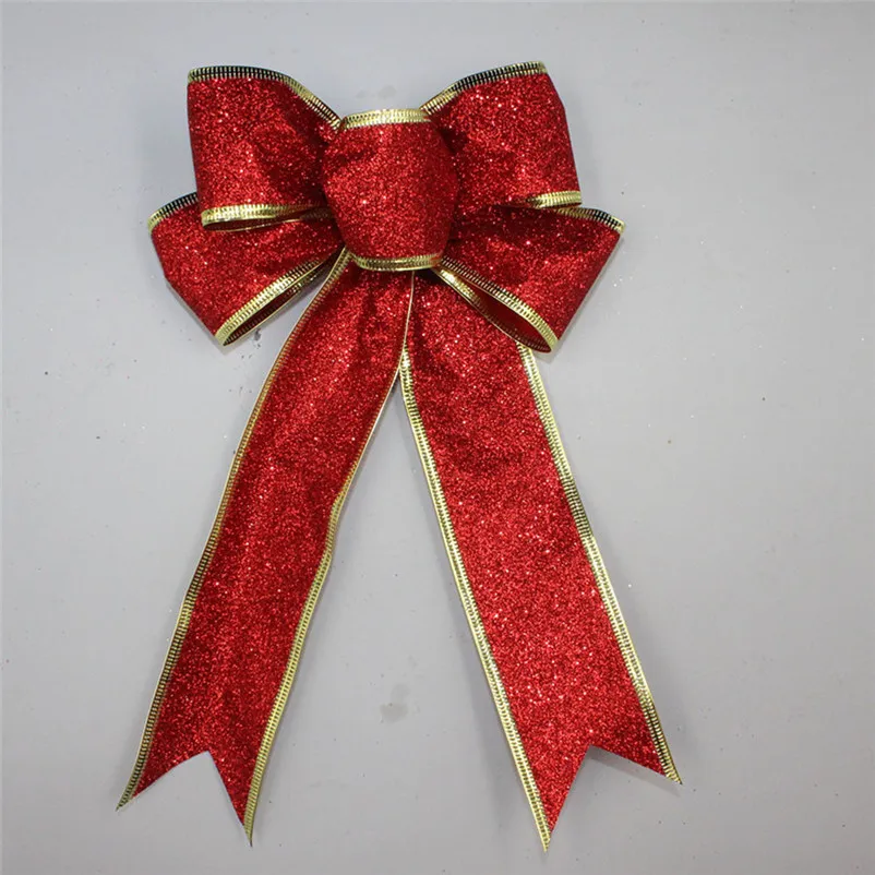 1PC Christmas Pendant Romantic Rosette Hanging Charm Ribbon Party Decoration christmas decorations for home Tree Ornament N07 (3)
