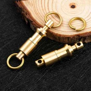 

Hot 2pcs Outdoor Tactical Backpack EDC Key Ring Carabiner Climbing Letters Double Key Ring Padlock Keychain