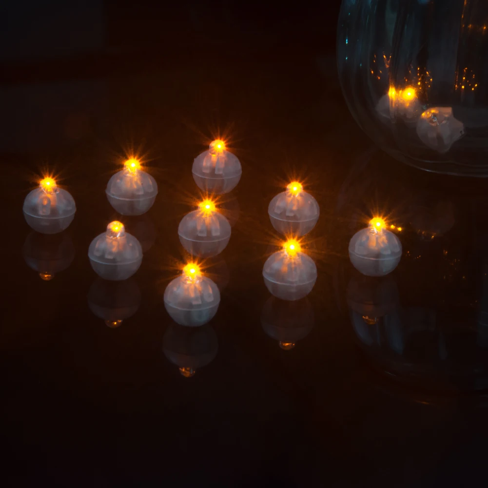 

10Pcs 6Colors Christmas Halloween Decor Light Round Ball Led Balloon Lights Mini Flash Lamps Lantern Wedding Party Decoration