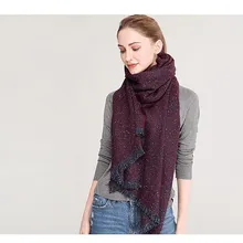 Женские зимние хлопковые+ Акриловые длинные шарфы теплые пашмины